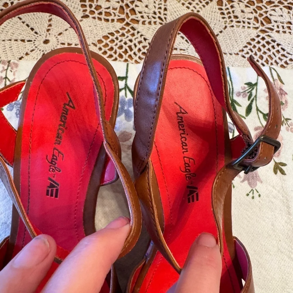 American Eagle Outfitters Women's Brown Sandals, size 8.5 - Picture 2 of 9